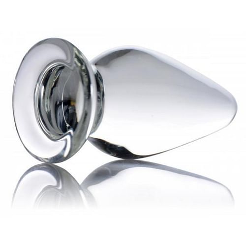 Ember Weighted Tapered Anal Plug Glass Clear - Image 3