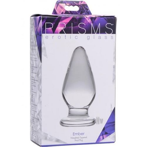 Ember Weighted Tapered Anal Plug Glass Clear - Image 4