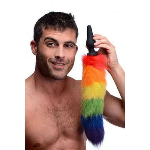 Tailz Rainbow Tail Silicone Butt Plug - Image 4