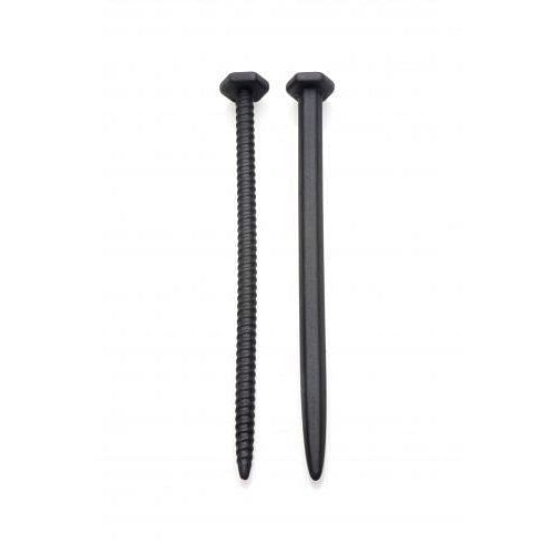 Hardware Nail & Screw Silicone Urethral Sounds Black - Image 2