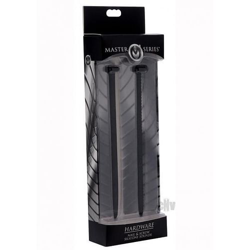 Hardware Nail & Screw Silicone Urethral Sounds Black - Image 4