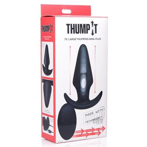 Kinetic Thumping 7X Large Anal Plug Black Thump It! - Image 4