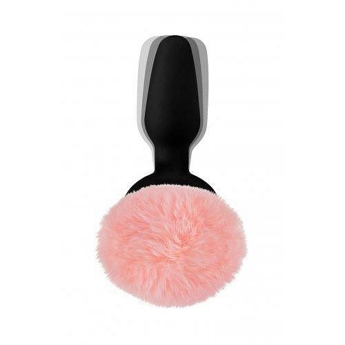 Pink Bunny Tail Vibrating Anal Plug - Image 2