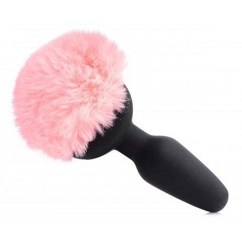 Pink Bunny Tail Vibrating Anal Plug - Image 5