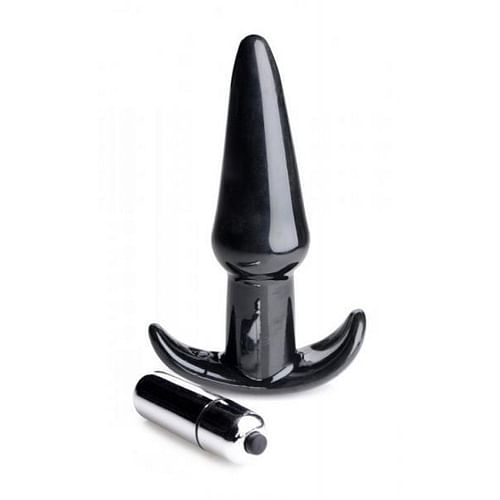 Smooth Vibrating Anal Plug Black - Image 2