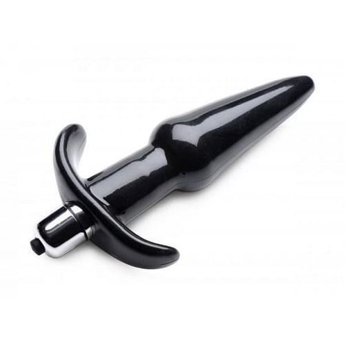 Smooth Vibrating Anal Plug Black - Image 3