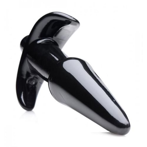 Smooth Vibrating Anal Plug Black - Image 5