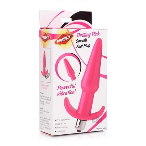 Smooth Vibrating Anal Plug Pink - Image 2