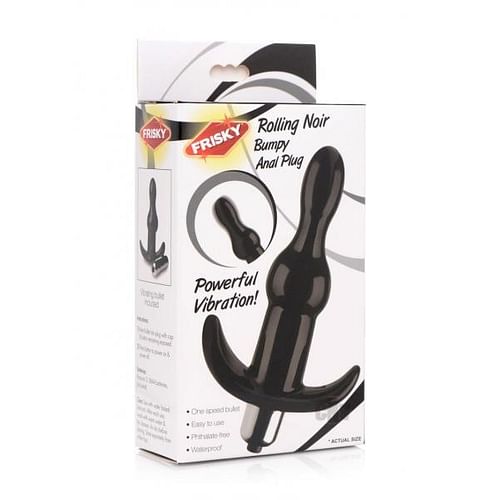 Bumpy Vibrating Anal Plug Black - Image 2