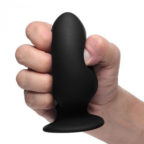Squeezable Silicone Anal Plug Small Black - Image 3