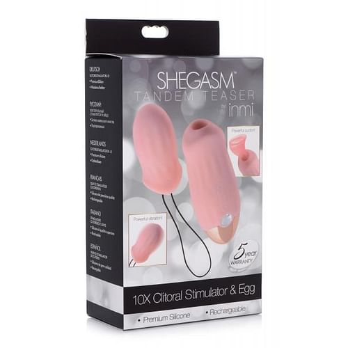 Shegasm Tandem Teaser 10x Clitoral Stimulator With Bonus Egg Vibe - Image 2