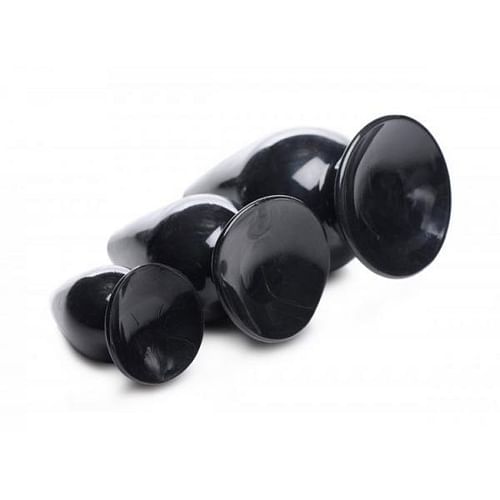 Triple Cones 3 Piece Anal Plug Set - Black - Image 3