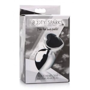 Booty Sparks Black Heart Gem Plug Md