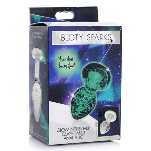 Glow-in-the-dark Glass Anal Plug - Small - Image 2