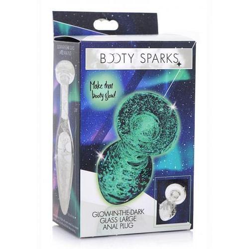 Glow-in-the-dark Glass Anal Plug - Large - Image 2
