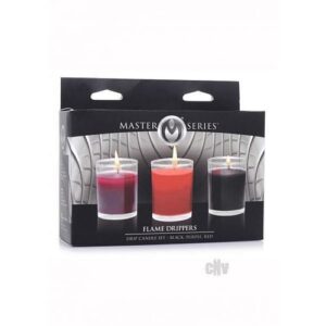 Ms Flame Drippers Candle Set Red/black