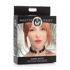 Ms Kinky Kitty Ring Slim Choker Black