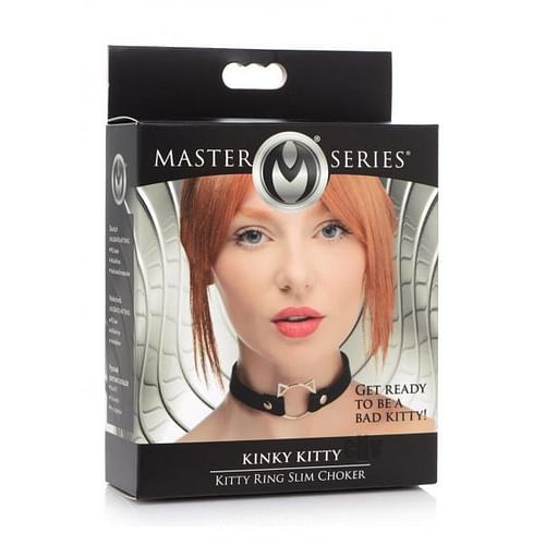 Ms Kinky Kitty Ring Slim Choker Black