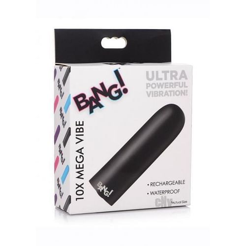 10x Mega Silicone Vibrator - Black - Image 2