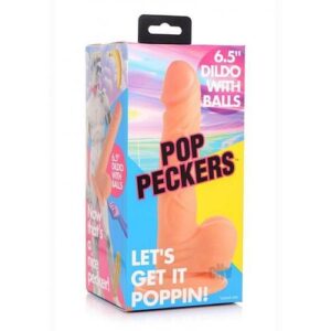 Pop Peckers Dildo W/balls 6.5 Light