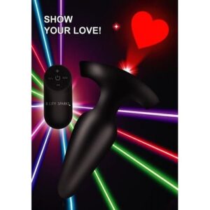 28x Laser Heart Silicone Anal Plug With Remote ??? Small