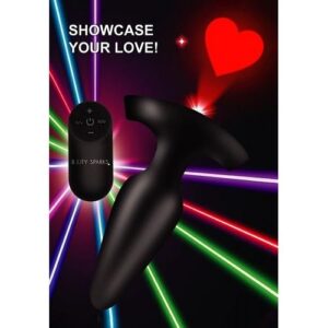 28x Laser Heart Silicone Anal Plug With Remote ??? Medium