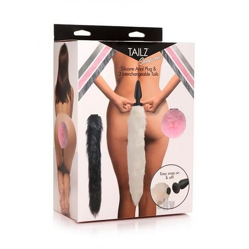 Tailz Silicone Anal Plug And 3 Tails Set