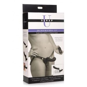 Strap U 28x Dbl Dildo Harness W/rc Black