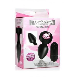 Booty Sparks Pink Gem Plug W/remote Sm
