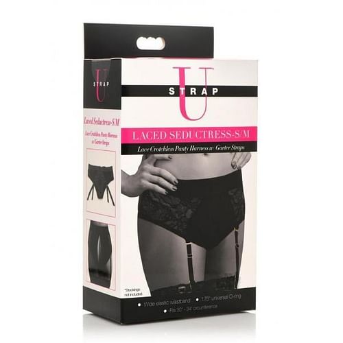 Strap U Lace Seductress S/m Black