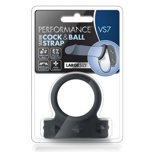 Performance VS7 Silicone Cock & Ball Strap Large Black - Image 3