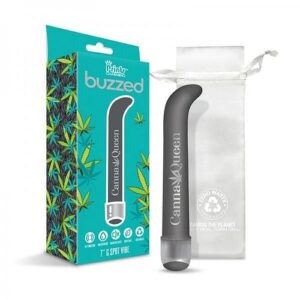 Prints Charming Buzzed 7" G-spot Vibe - Canna Queen - Gray