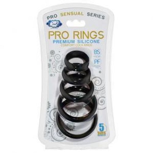 Cloud 9 Comfort Cock Rings W/flat Back 5-pk Pro Sensual Line - Image 2