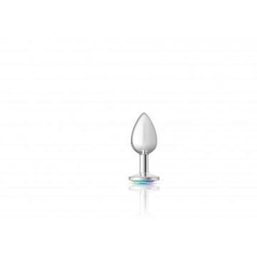 Cheeky Charms Round Clear Iridescent Small Silver Plug - Image 4