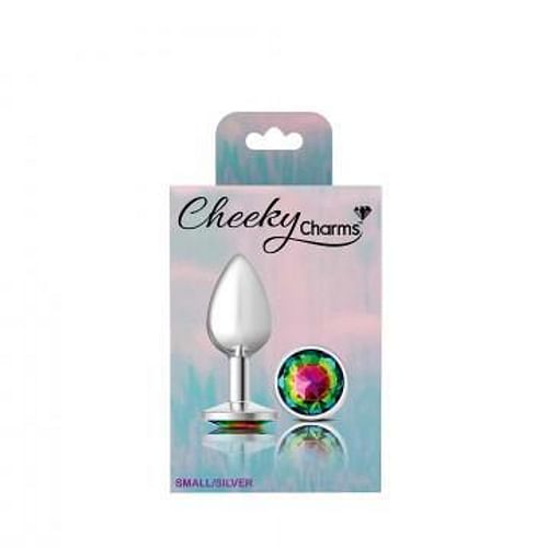 Cheeky Charms Round Rainbow Small Silver Plug - Image 2