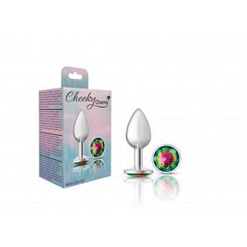 Cheeky Charms Round Rainbow Small Silver Plug - Image 3