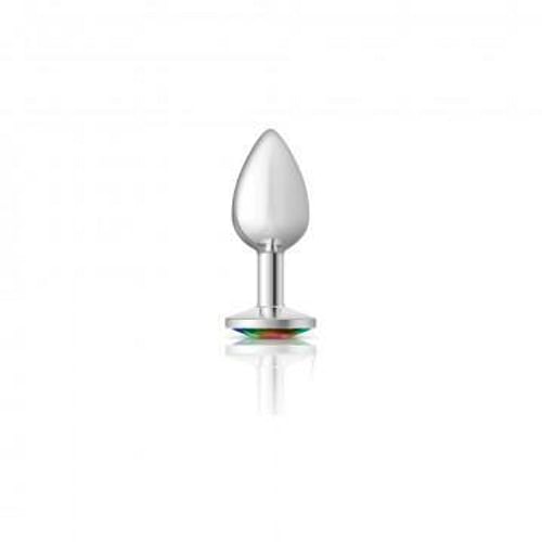 Cheeky Charms Round Rainbow Small Silver Plug - Image 4
