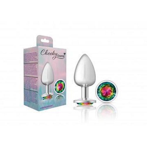 Cheeky Charms Round Rainbow Large Silver Plug - Image 3