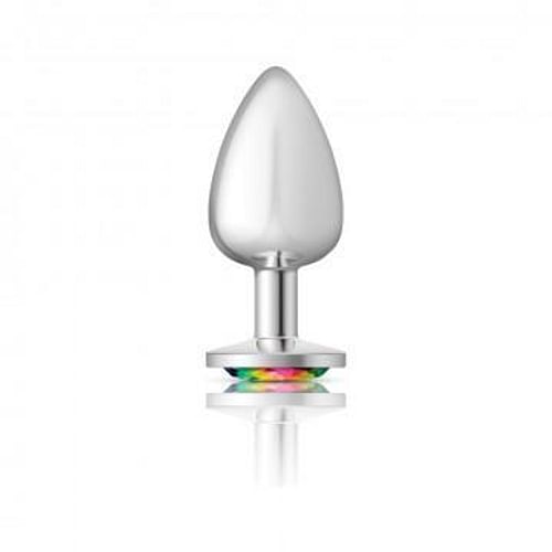 Cheeky Charms Round Rainbow Large Silver Plug - Image 4