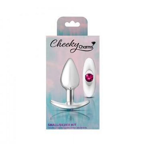 Cheeky Charms Butt Plug Set Iridescent/ Bright Pink - Image 2