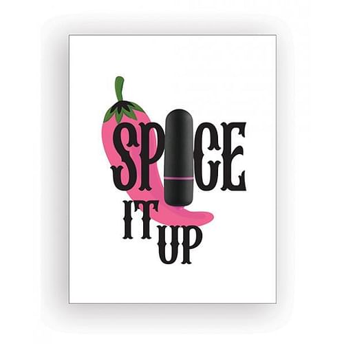 Spice It Up Naughty Greeting Card W/rock Candy Vibrator & Fresh Vibes Towelettes