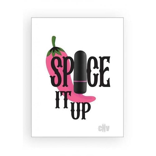 Spice It Up Naughty Greeting Card W/rock Candy Vibrator & Fresh Vibes Towelettes - Image 2