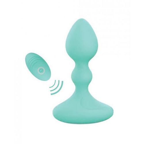 Pink Elephant Lil Rumble Rechargeable Vibe W/remote - Aqua