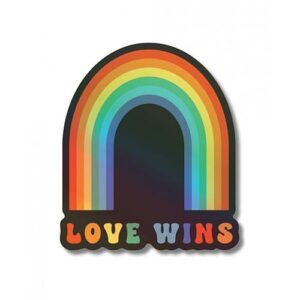 Love Wins Holographic Sticker - Pack Of 3