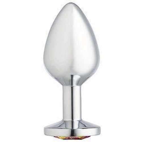 Cloud 9 Gems Silver Chromed Anal Plug Medium