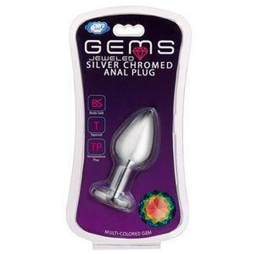 Cloud 9 Gems Silver Chromed Anal Plug Medium - Image 2