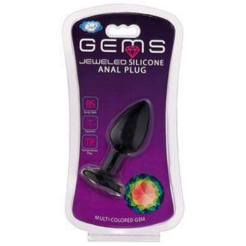 Cloud 9 Gems Black Silicone Anal Plug Small - Image 2