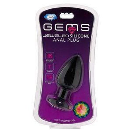 Cloud 9 Gems Black Silicone Anal Plug Large - Image 2