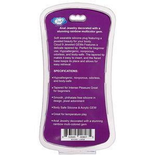 Cloud 9 Gems Black Silicone Anal Plug Large - Image 3