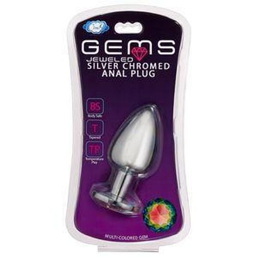Cloud 9 Gems Silver Chromed Anal Plug Large - Image 2